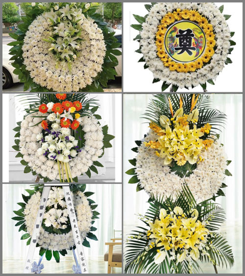 四川成都金堂县竹篙镇青松社区花圈速递
